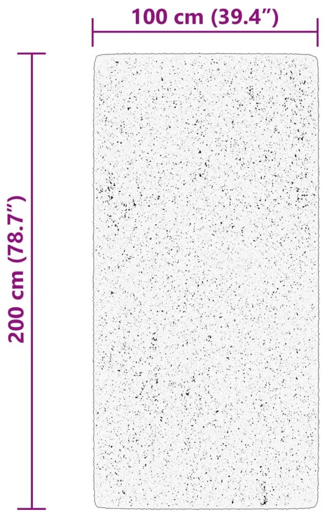 HUARTE krémszínű rövid szálú puha és mosható szőnyeg 100x200 cm