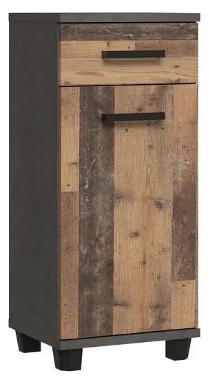 Fürdőszobai szekrény VENOM antracit/barna