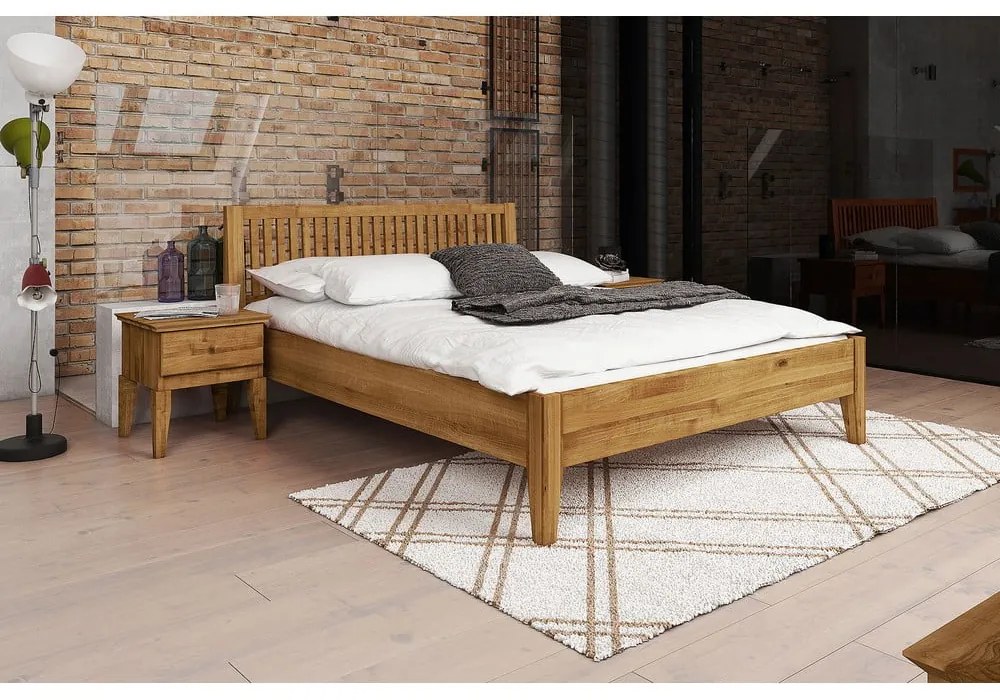 Tölgyfa franciaágy 180x200 cm Odys - The Beds