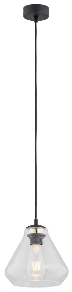 Argon 4047 - Csillár zsinóron DECORATO 1xE27/15W/230V fekete