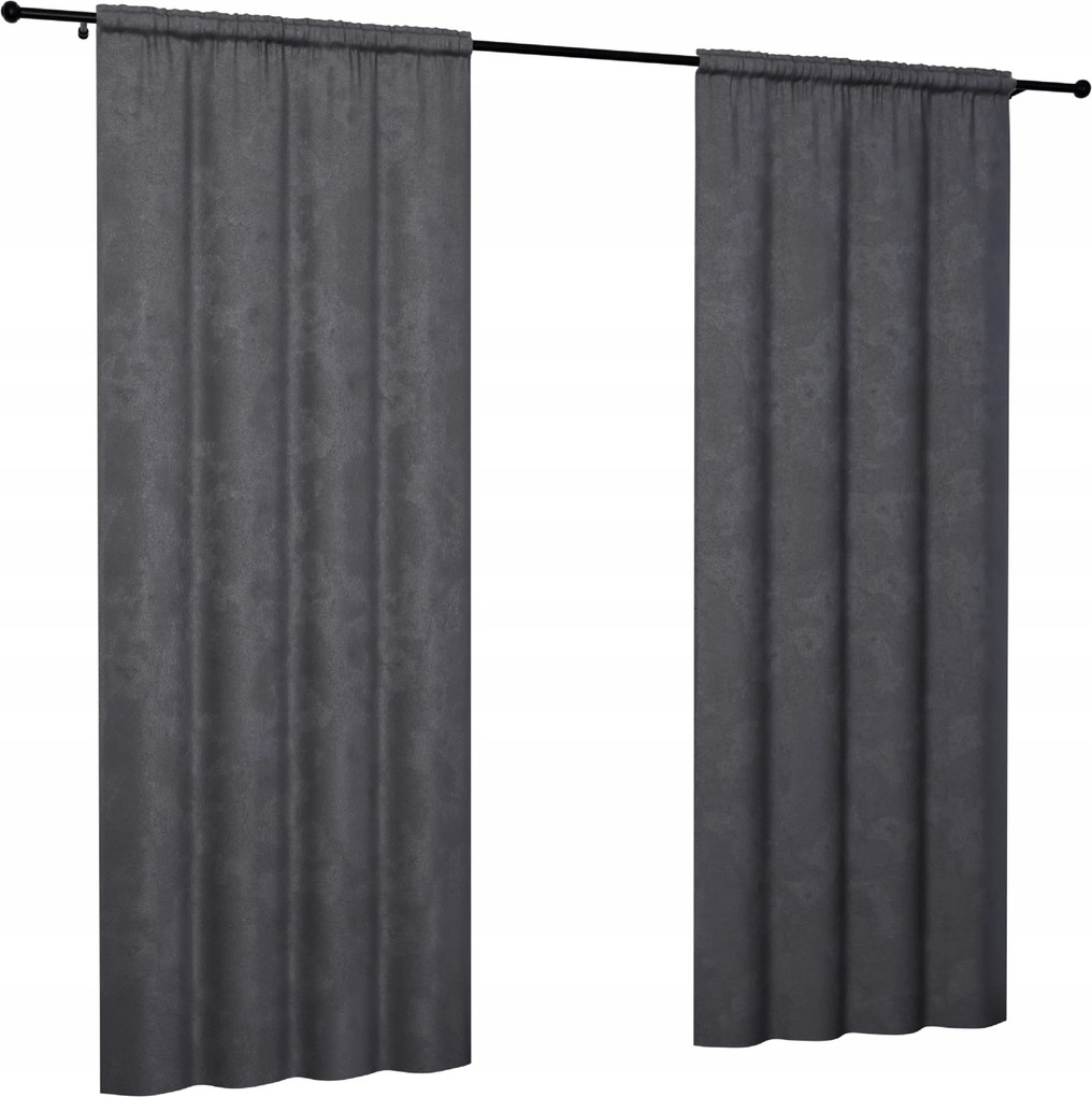 Kész függöny szürke bársony 140x240 kész függöny sima lakásba karniscsipeszekkel