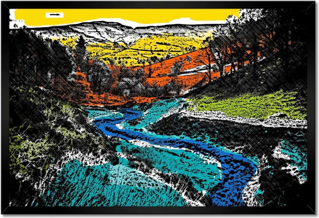 Poszterek keretben 60x40 Hegyi táj Tájkép