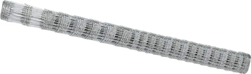 vidaXL Legelőkerítés Ezüst 25 x 1,6 m Horganyzott acél