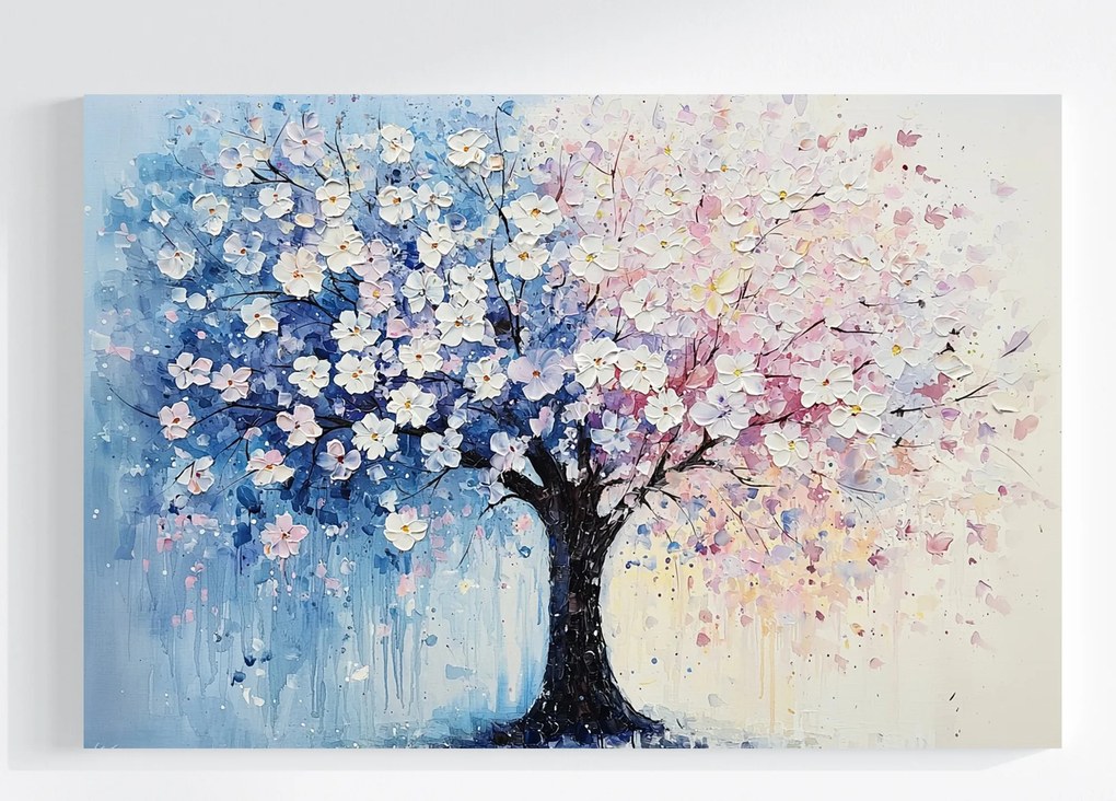 Vászonkép Canvas Természet Kert Fa Virágok Tavasz 120x80