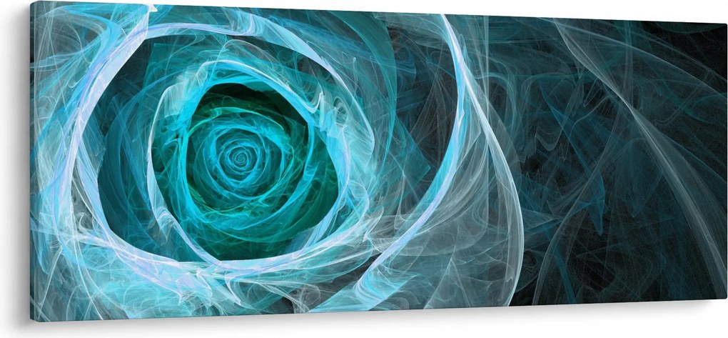 Kép - Absztrakt rózsaszín kék fekete háttérrel (120x50 cm)