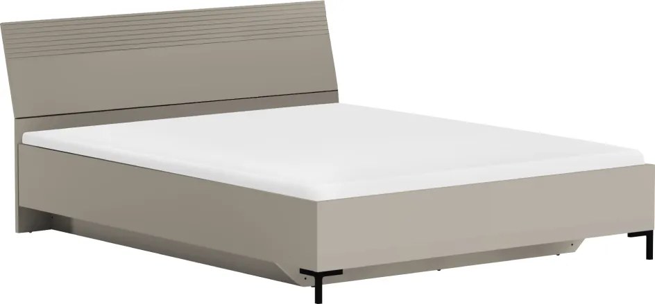 Franciaágy, 160x200, szürkésbarna Taupe, DOMCA