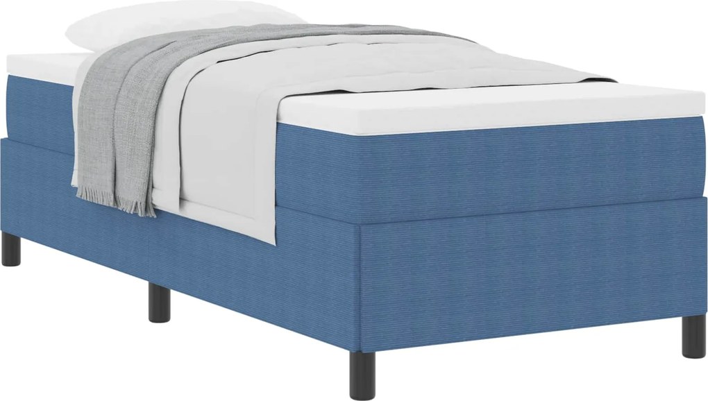 vidaXL Boxrugós ágy Kék 80 x 200 cm Bársonyos szövet
