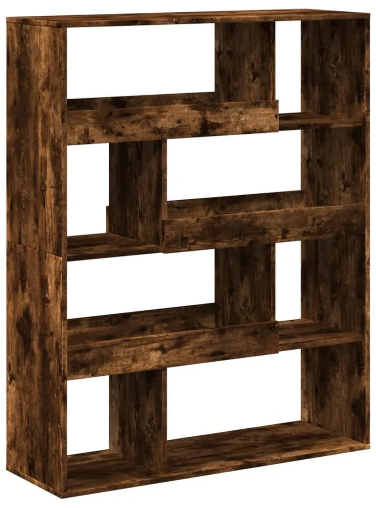 füstös tölgy színű szerelt fa könyvespolc 100 x 33 x 125,5 cm