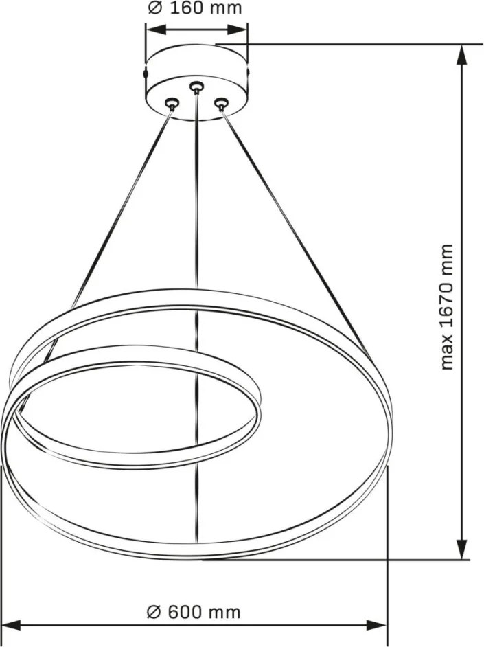 POLUX 328175 ZEFIRA Modern Led Függesztett Lámpa Antracit LED IP20