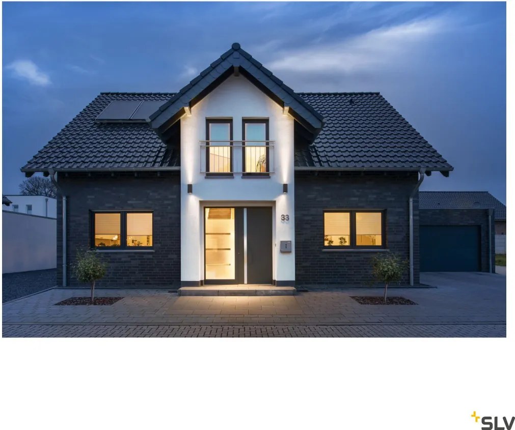 SLV 1003419 ENOLA SQUARE Modern Kültéri Fali Lámpa Antracit, Átlátszó LED IP65