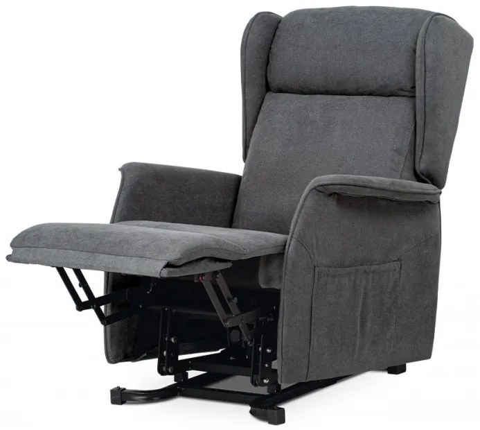 Fotoliu Pentru Tv Și Relaxare Cu Control Electric, Tapițerie Textil Gri Tv-1190