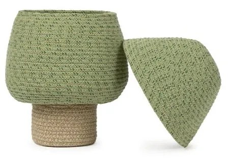 Zöld textil játéktároló kosár ø 25x36 cm Big Tree – Lorena Canals