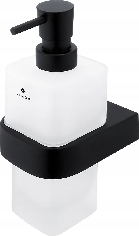 Nimco Nikau fekete szappanadagoló, rozsdamentes acél, üveg, sárgaréz pumpa Nkc 30031H-T-90_