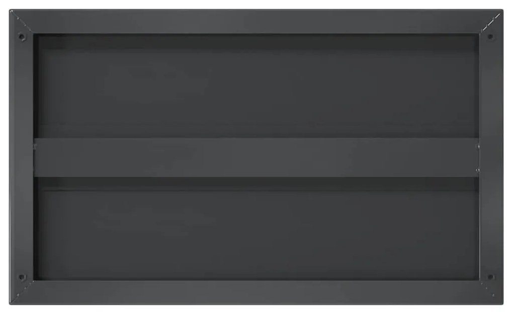 2 db fekete rozsdamentes acél fali polc 75 x 30 x 3 cm
