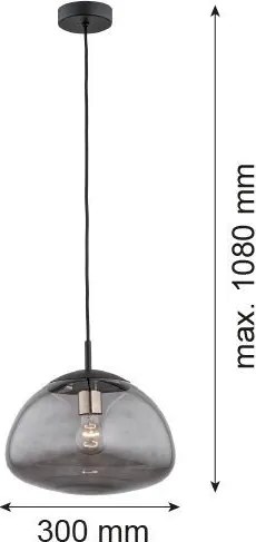 ARGON 4334 TRINI Egyágú Függesztett Lámpa Fém E27 IP20