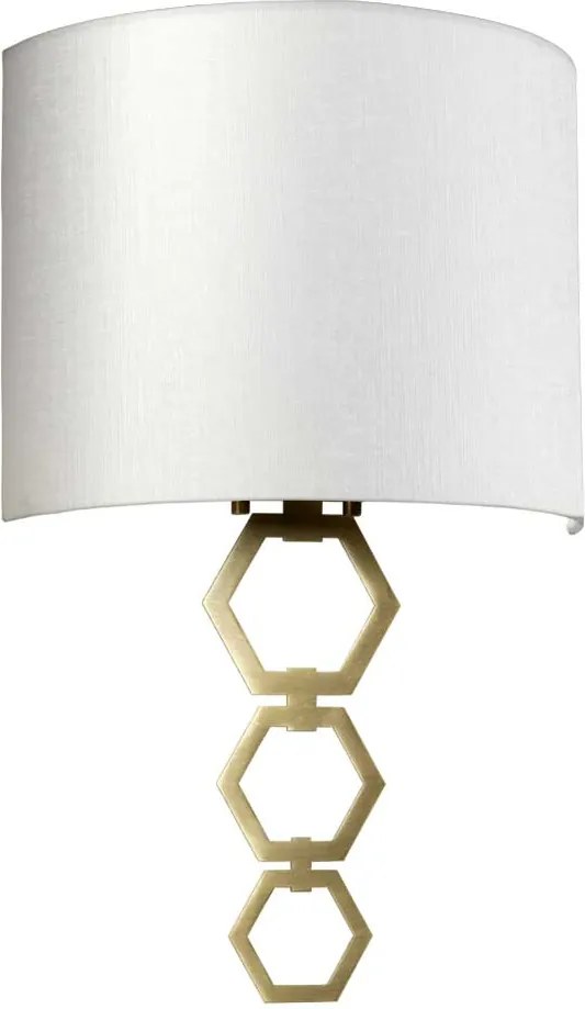 Elstead glamour modern fali lámpa clark bézs sárgaréz elsclark-medium-ab