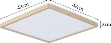 Brilagi - LED fürdőszobai lámpatest ultravékony LED/24W/230V 42x42 cm aranyszínű IP54