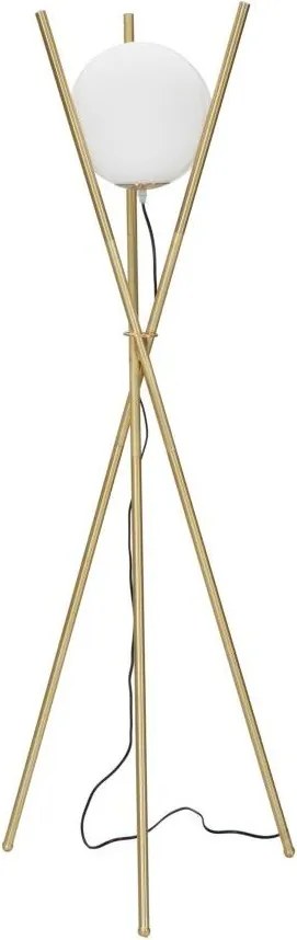 Fehér-aranyszínű állólámpa üveg búrával (magasság 155 cm) Glamy – Mauro Ferretti
