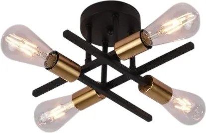 UNIVERSO Mennyezeti lámpa 4xE27 max.40w D330x160mm IP20 Óarany/fekete 5év