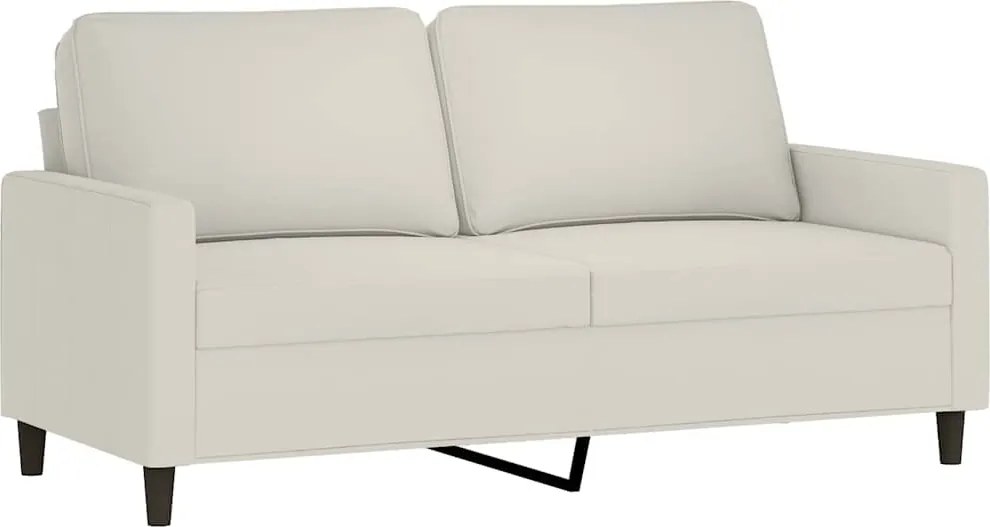 vidaXL kétszemélyes krémszínű bársony kanapé 140 cm