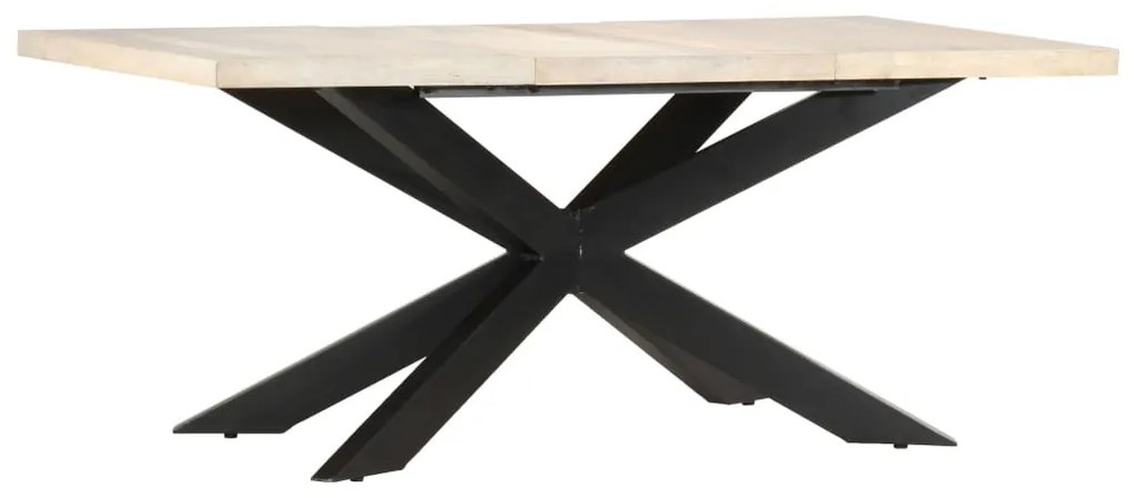 tömör fehérített mangófa étkezőasztal 180 x 90 x 76 cm
