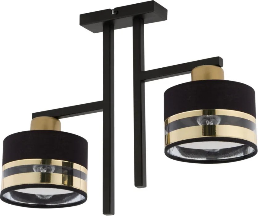 SIGMA LIGHTING 32149 PRO Ernyős Mennyezeti Lámpa Fekete, Arany E27 IP20