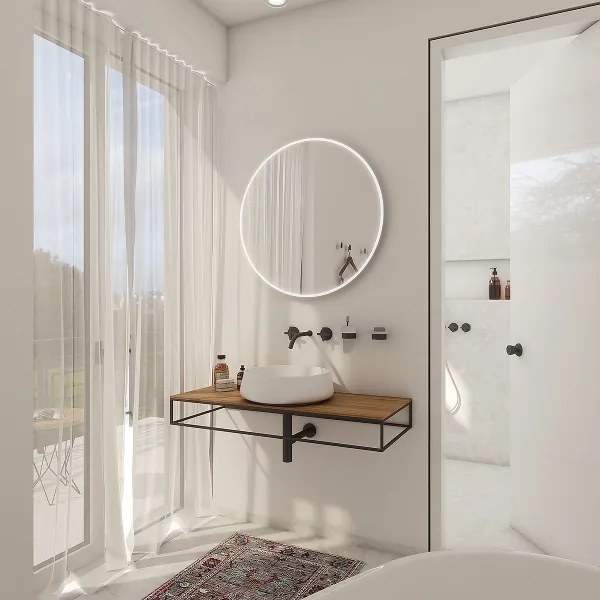 NIMCO ZP 26000R - LED-es, háttérvilágítású fürdőszobai tükör, 6500K, átmérő 60 cm, IP44