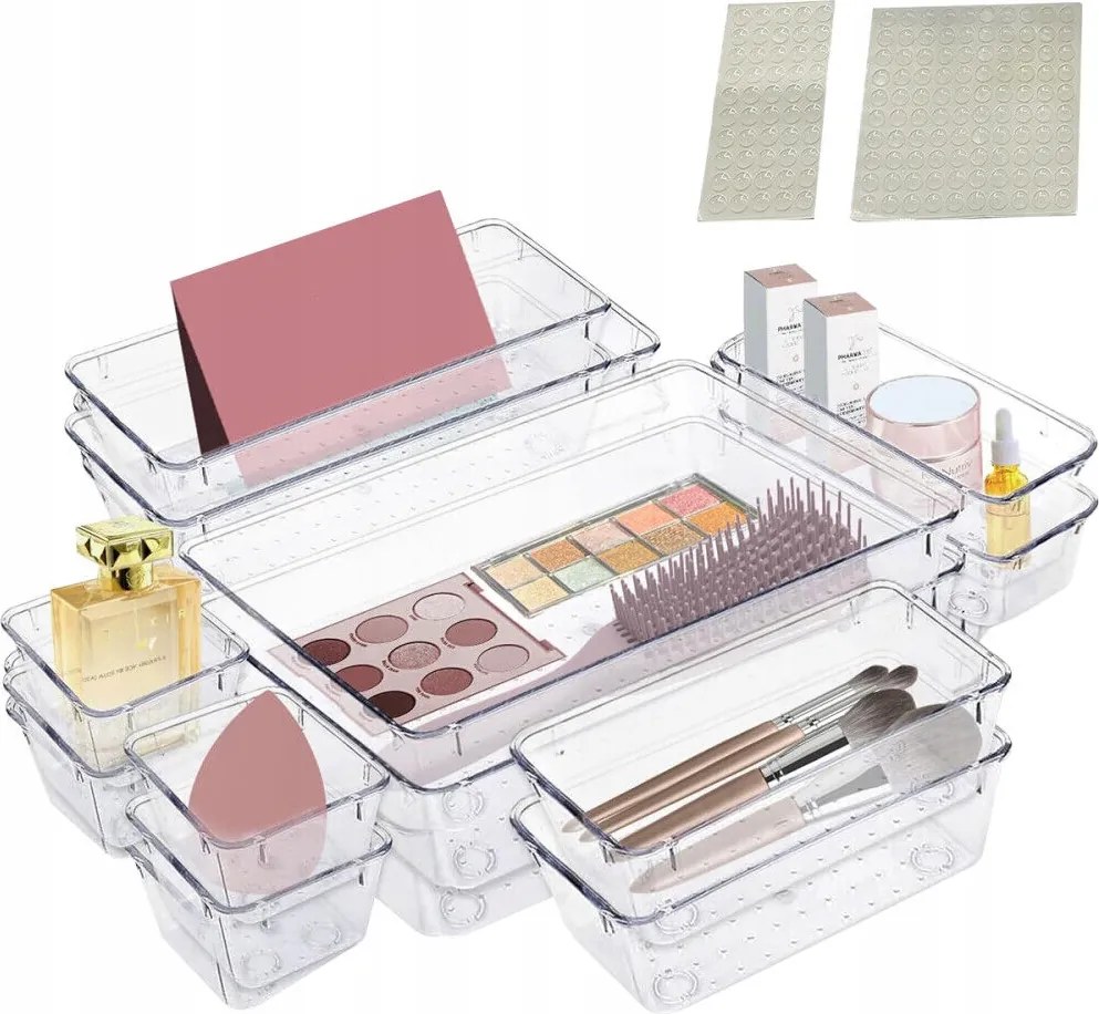 36x Rendező Moduláris Utántöltők Fiók Evőeszközök Fűszer Készlet