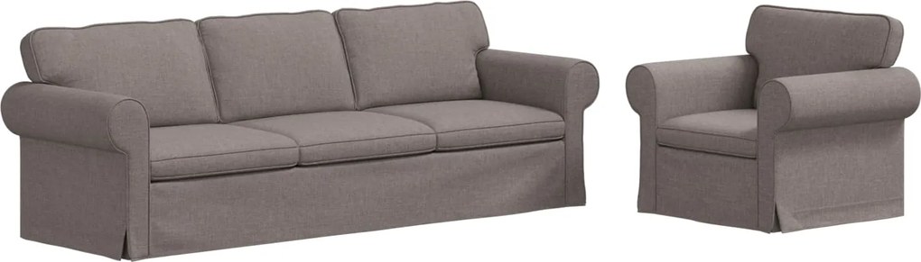 vidaXL Kanapé 2 pcs Tópszínű 245 x 82 x 80 cm szövet