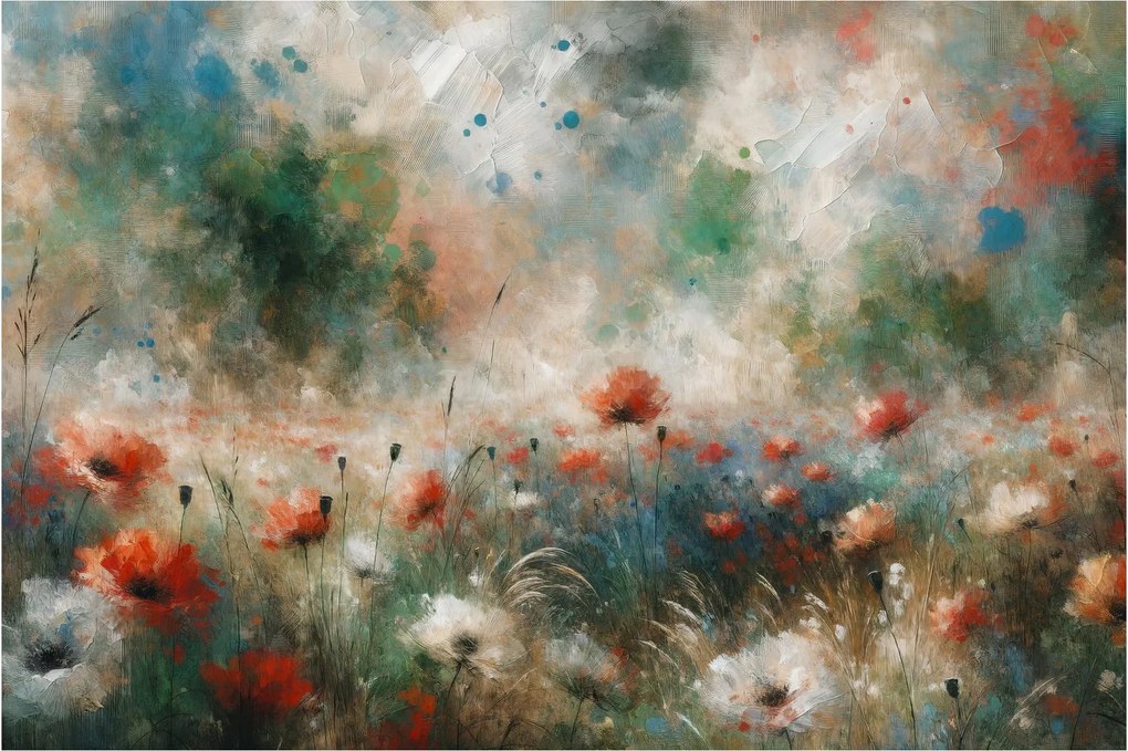 Kép – Pipacsmező absztrakciója (90x60 cm)
