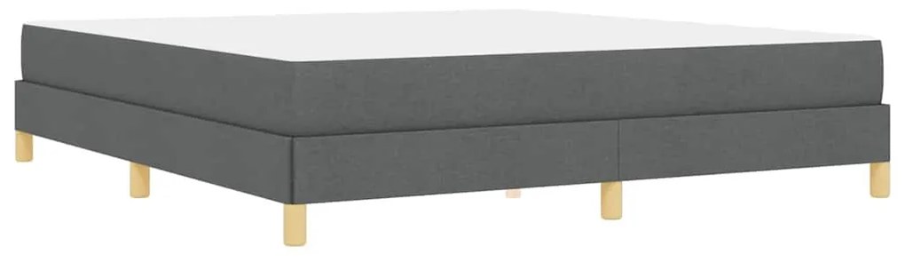 Boxrugós ágy Sötétszürke és Barna 180 x 200 cm