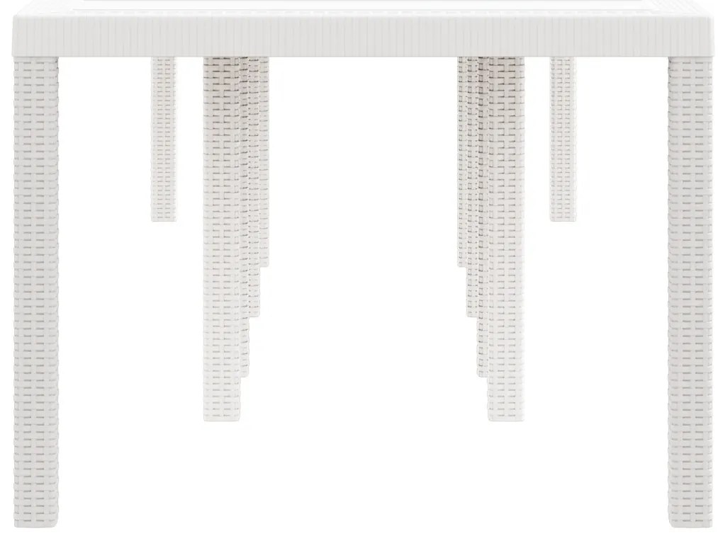 Fehér Kert Asztal 300x100x73 cm Poly Rattan