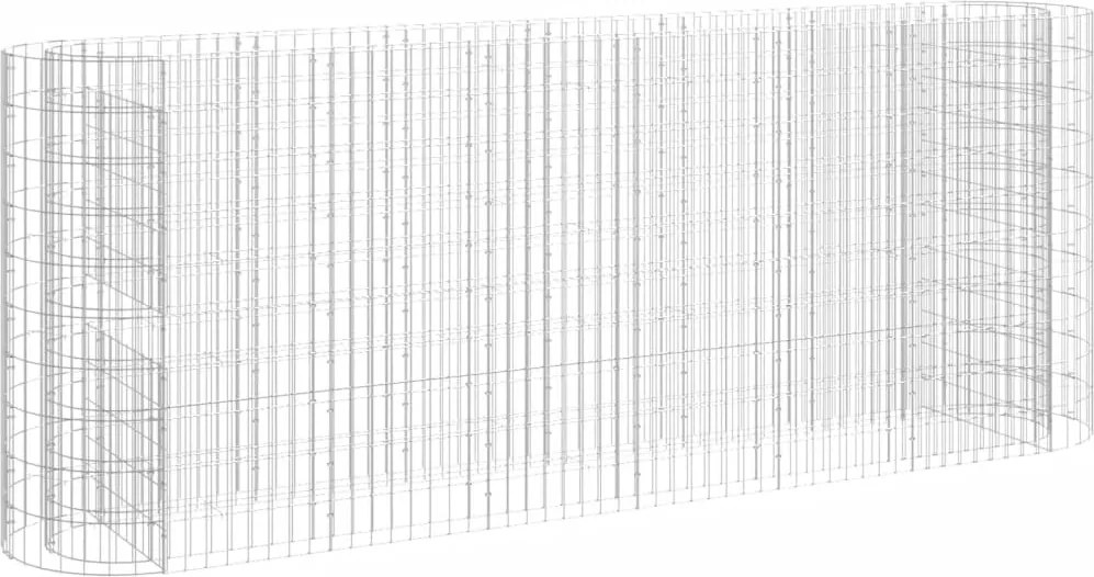 vidaXL horganyzott vas gabion magaságyás 260x50x100 cm