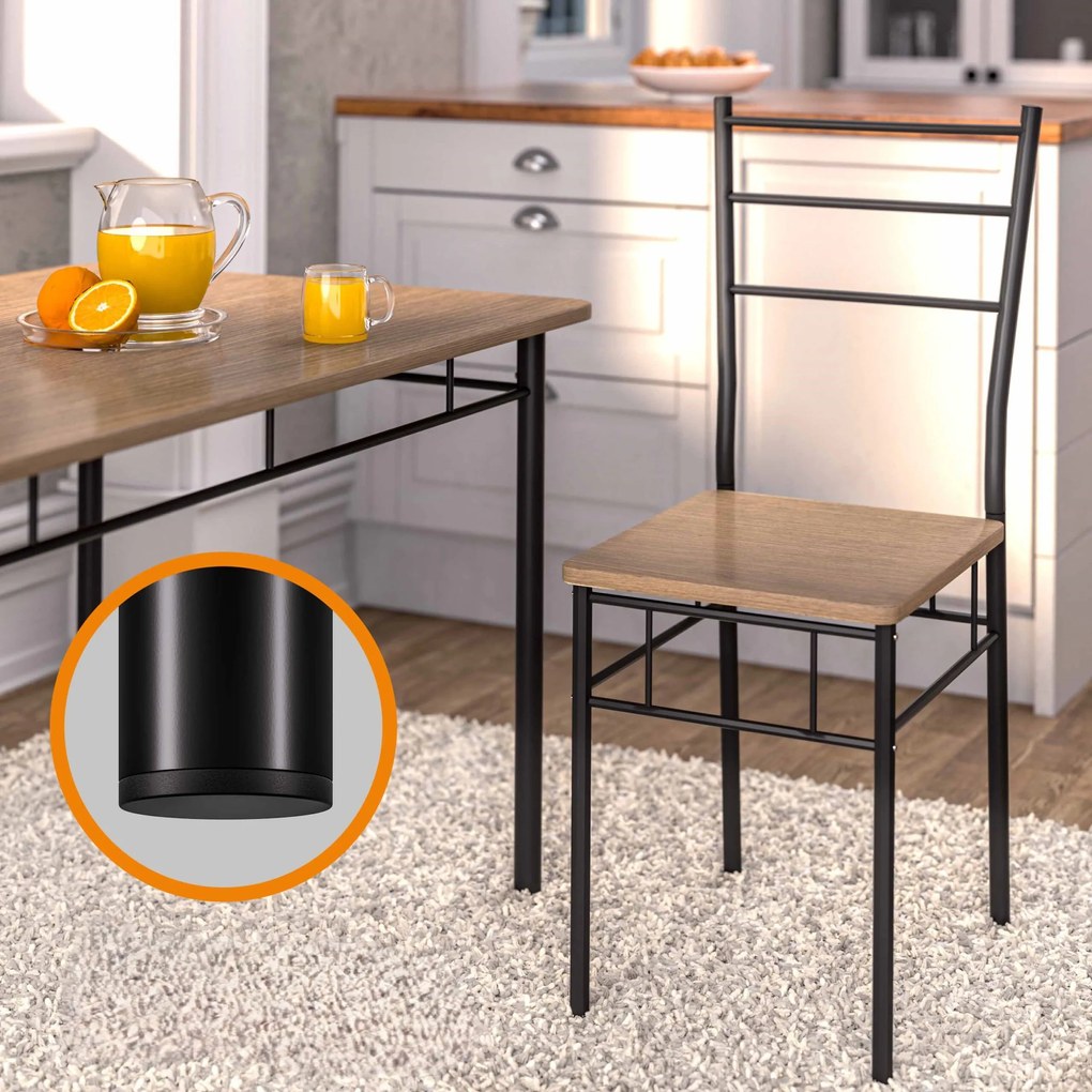 Casaria® Leo étkezőgarnitúra - barna