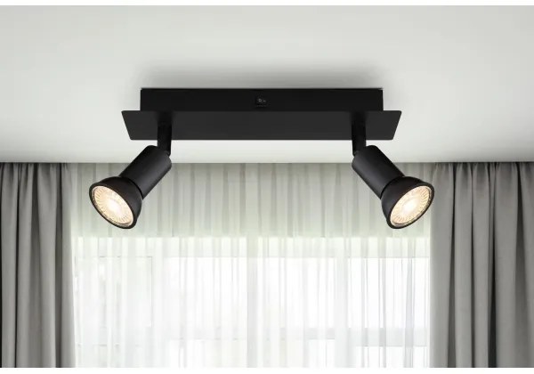 Globo 57998-2 - Spotlámpa DREW 2xGU10/35W/230V fekete