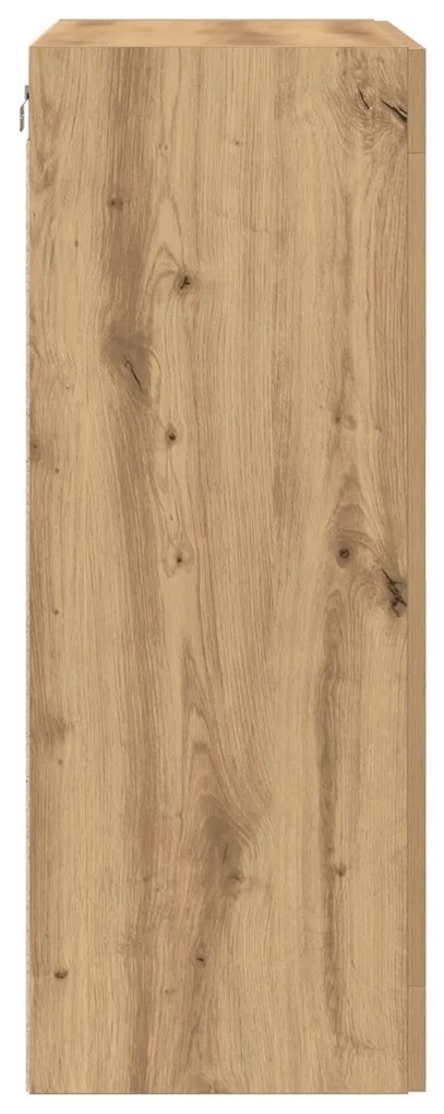 Fali Szekrény üveges ajtókkal Kézműves tölgy 69.5x34x90 cm