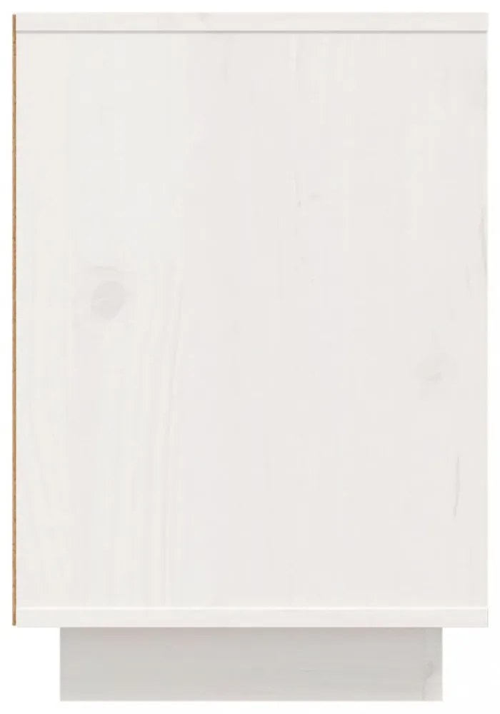 2 db fehér tömör fenyőfa éjjeliszekrény 50 x 34 x 50 cm