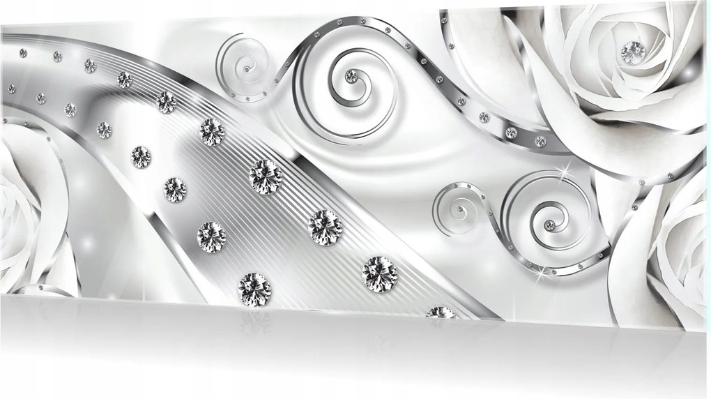 Üvegfestmény üvegen Absztrakt Gyémántok 125x50