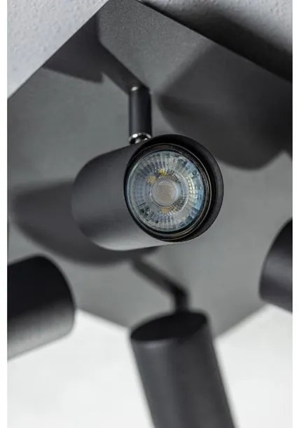 Lámpa Mennyezeti lámpatest VENETO, IP20, max. 20W, 4 x GU10, kör/négyzet, fekete