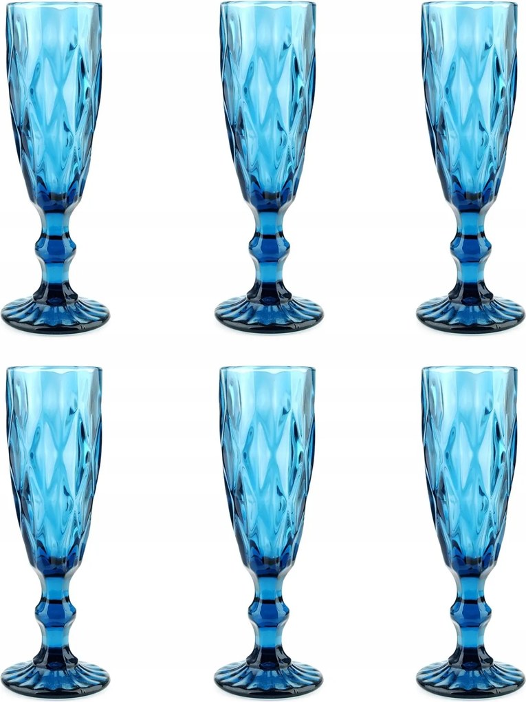 Pezsgős boros pohár 180 ml Kék Kristály Dekoratív Poharak