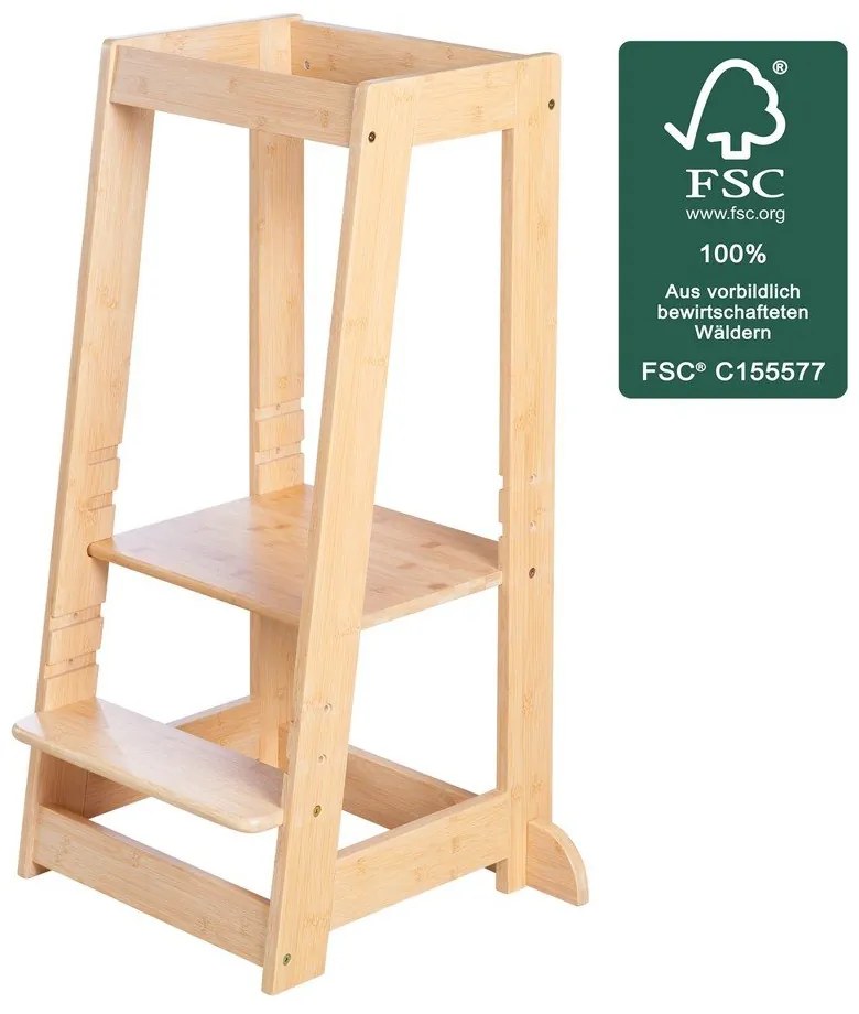 Natúr színű bambusz tanulótorony – Roba