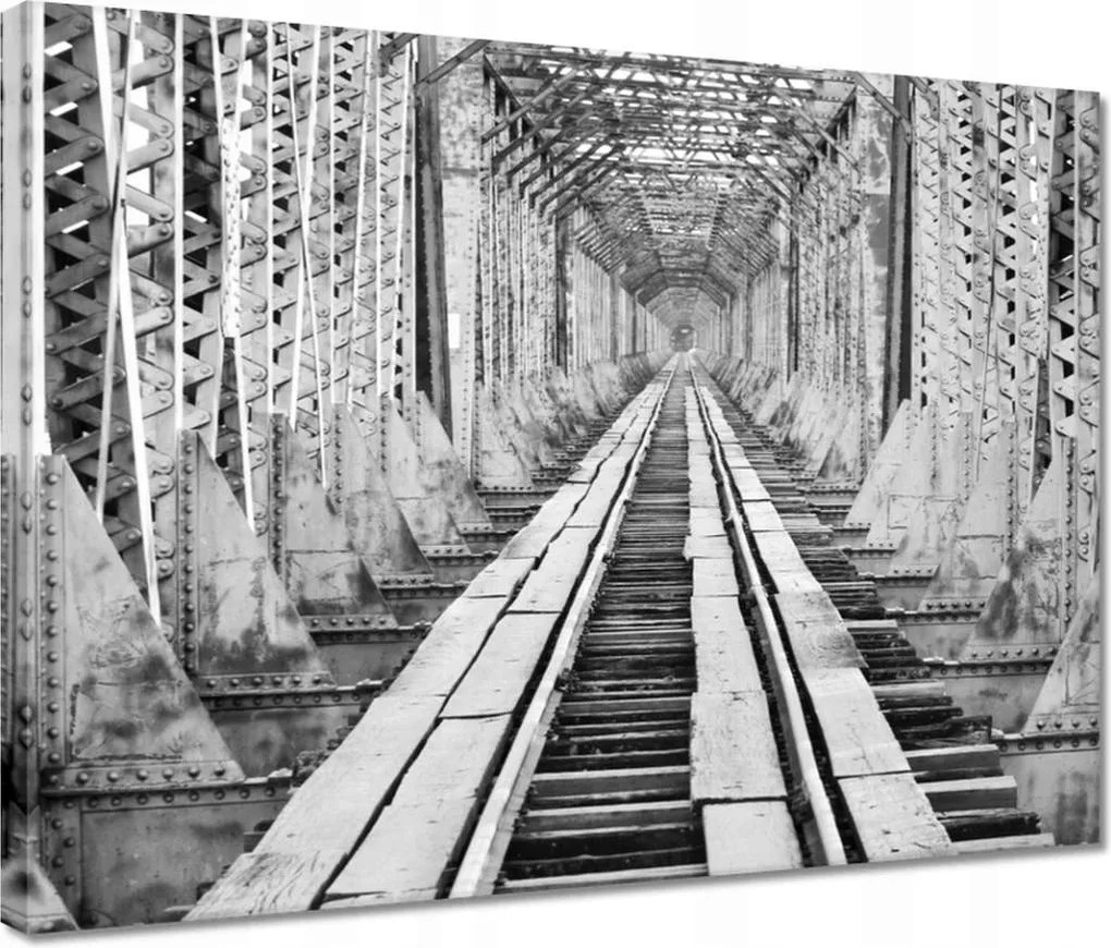 Vászonkép 40x30 Vasúti híd Vasút