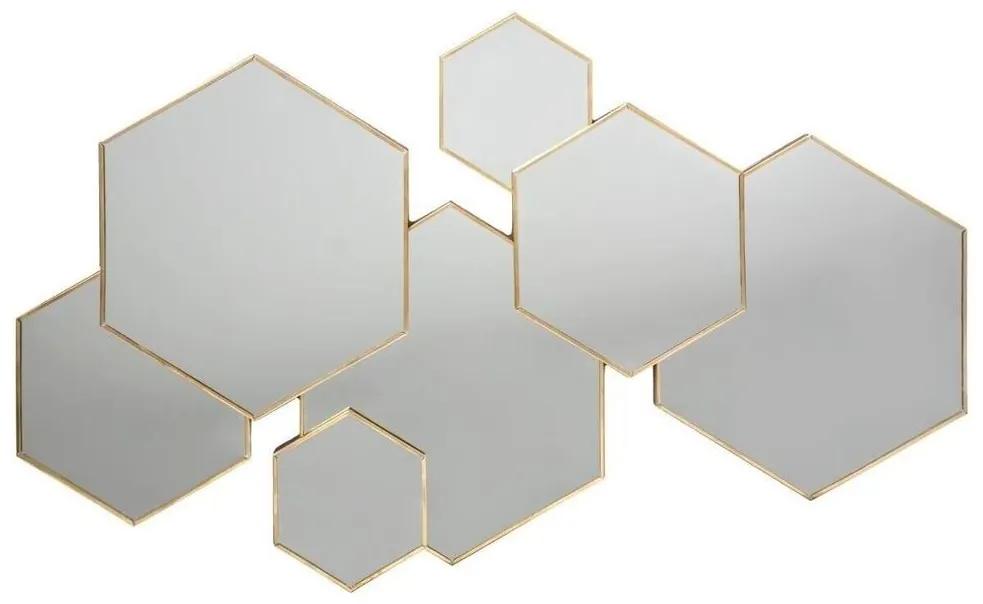 Hexagonos falitükör, arany - HEGAGONOS