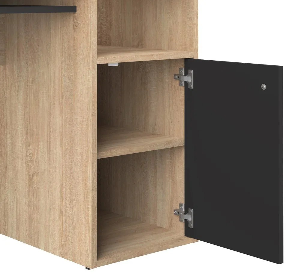 Íróasztal tölgyfa dekoros asztallappal 50x115 cm Oxford – TemaHome