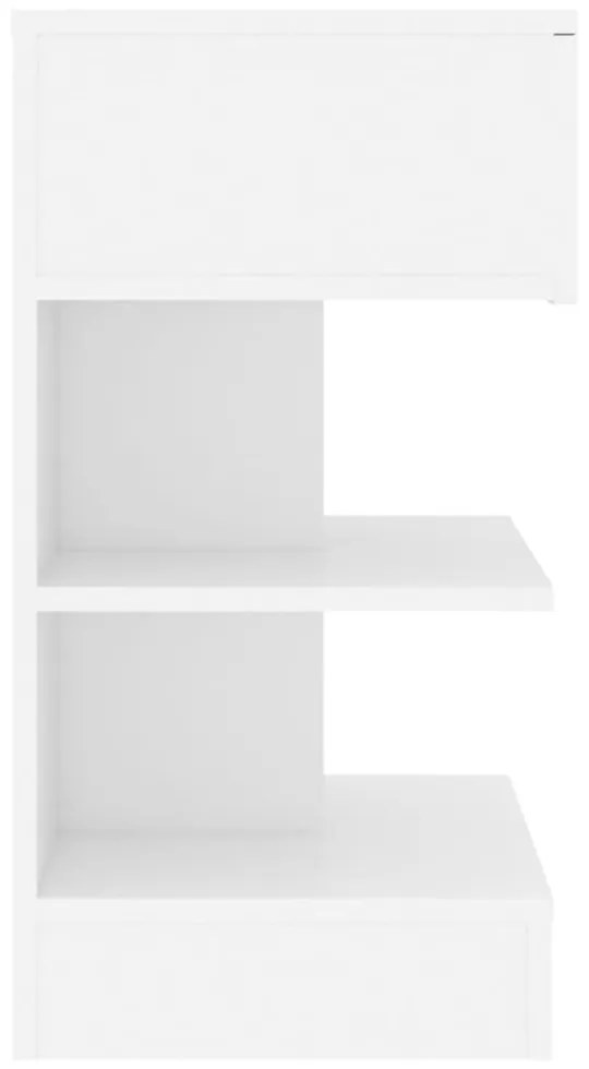 fehér szerelt fa éjjeliszekrény 40 x 35 x 65 cm