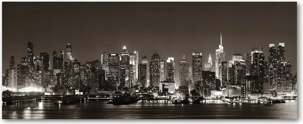 Manhattan New York edzett üveg panel XXL