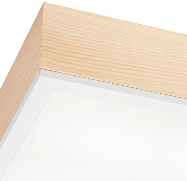 Mennyezeti lámpa NATURAL SQUARE 4xE27/15W/230V 39x39 cm fenyő/fehér