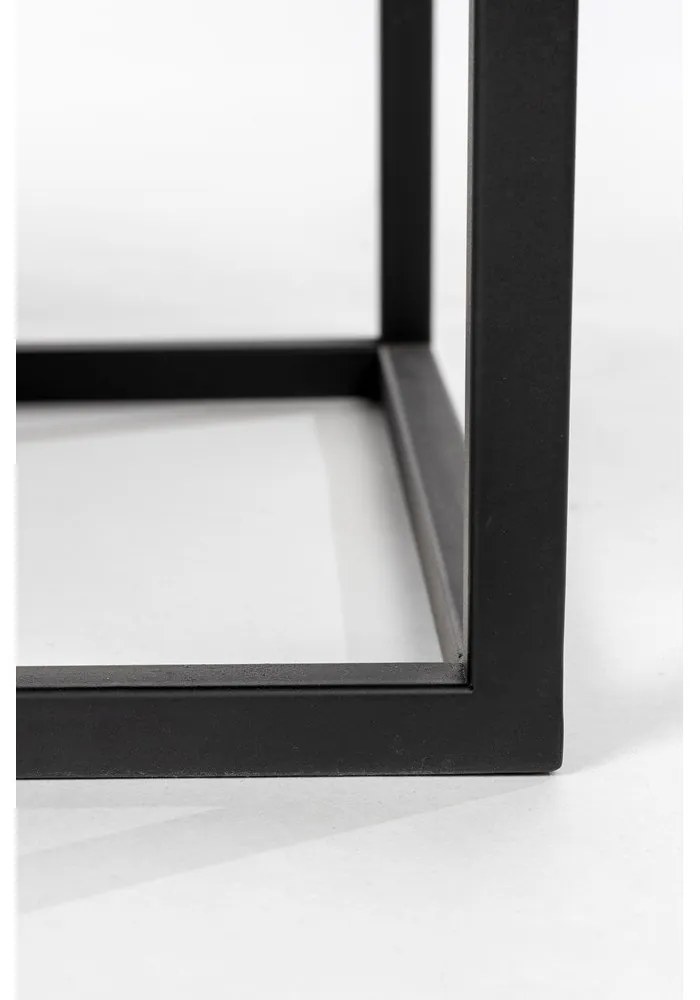 Fekete rattan bortartó szekrény 8 palackhoz, 80x100 cm Guuji - White Label