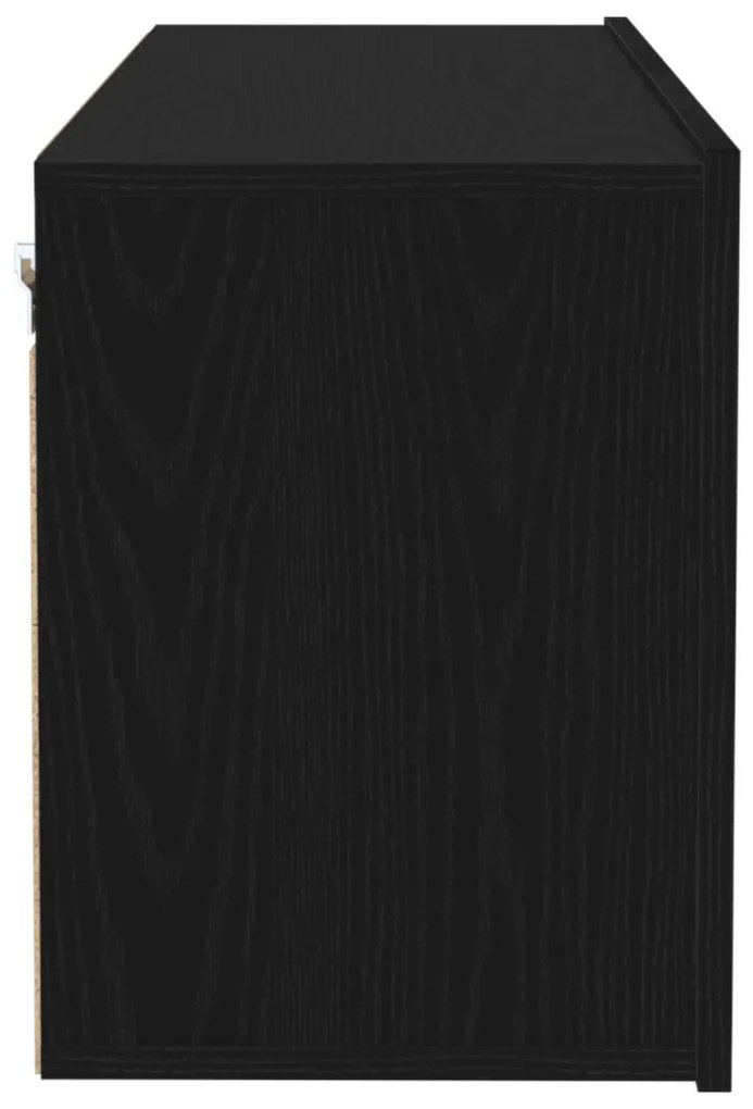 TV Fali Szekrény Fekete Tölgy 100x30x41 cm Mérnöki Fa