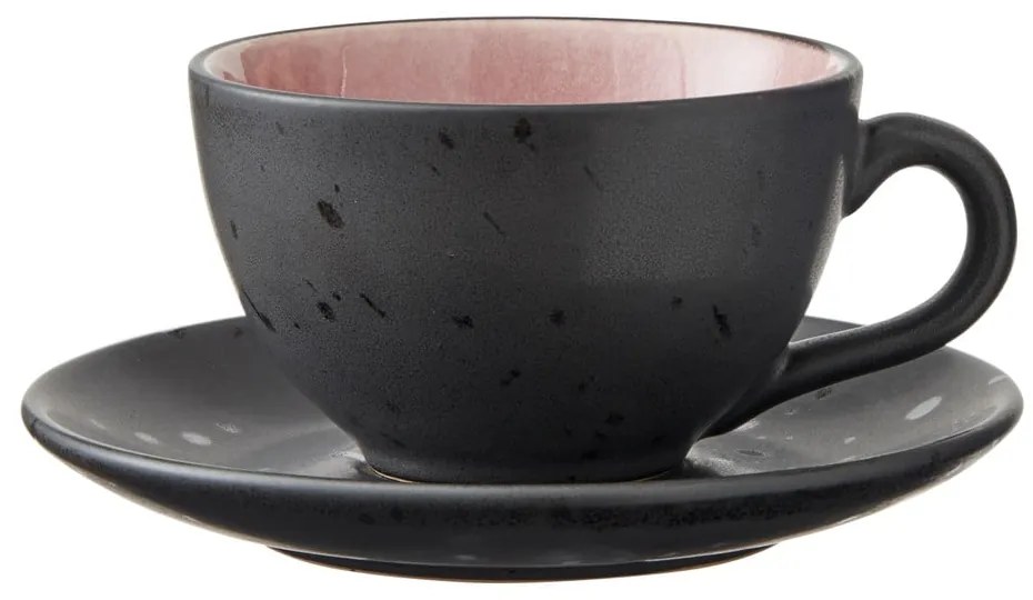 Fekete agyagkerámia csésze szett 4 db-os 240 ml Black/Mix – Bitz